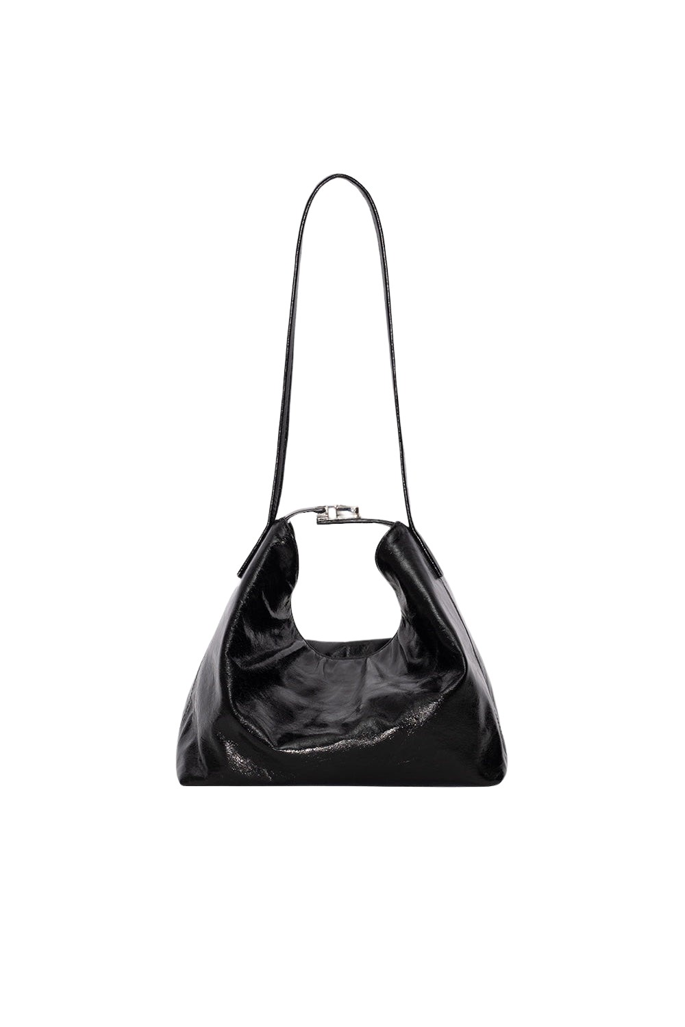 BY FAR Bea - By Far Black - 90s Minimalist Leather Bag at Luxury Shoes 