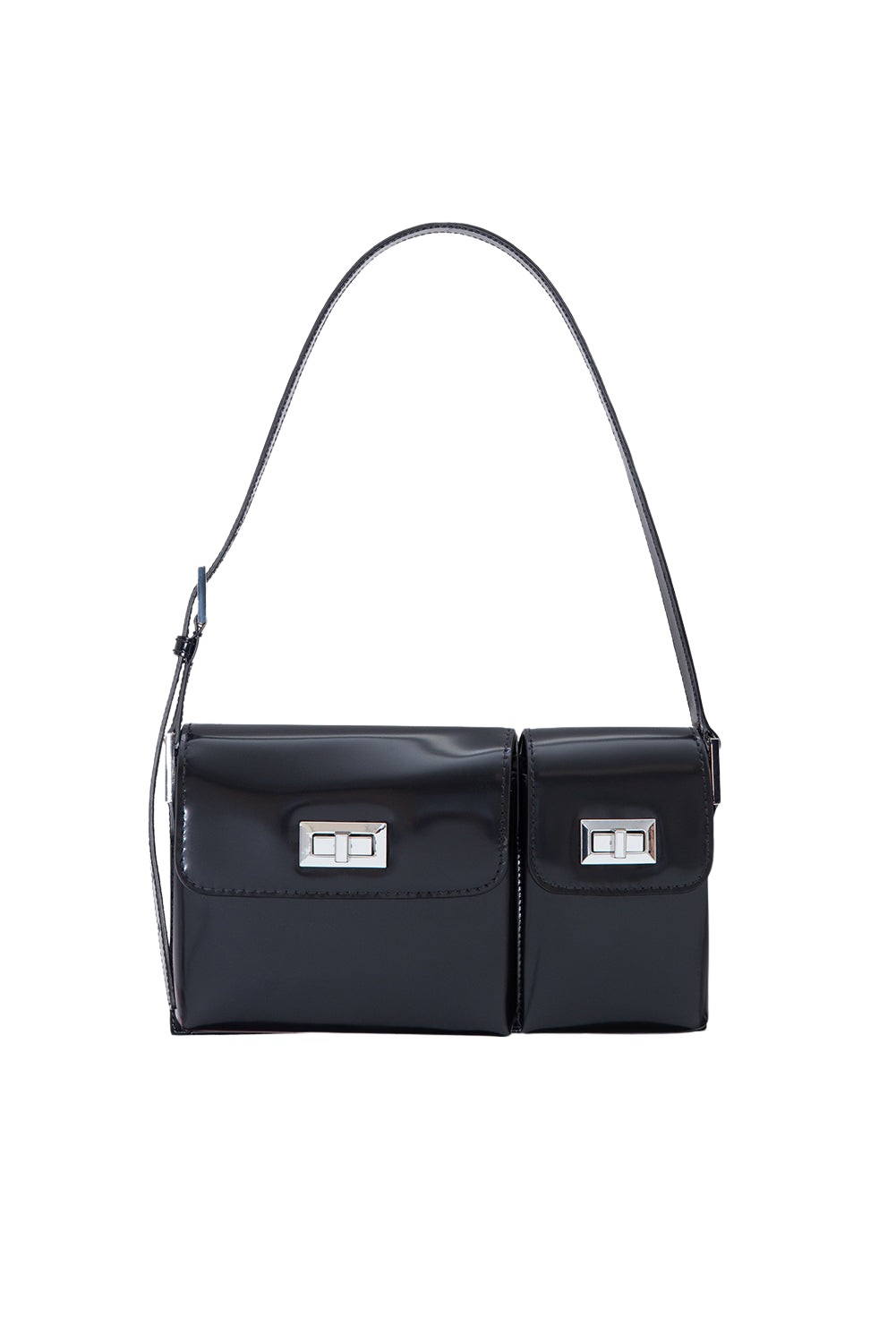 BY FAR Billy - By Far Black - 90s Minimalist Leather Bag at Luxury Shoes 