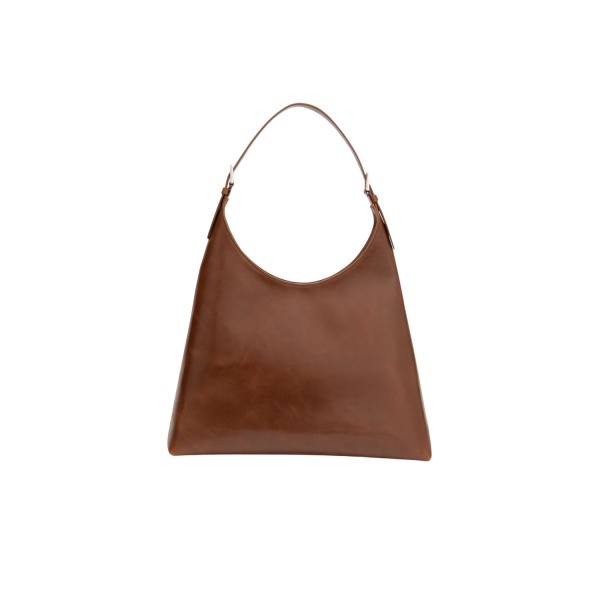 BY FAR Camryn - By Far Brown - 90s Minimalist Leather Bag at Luxury Shoes 
