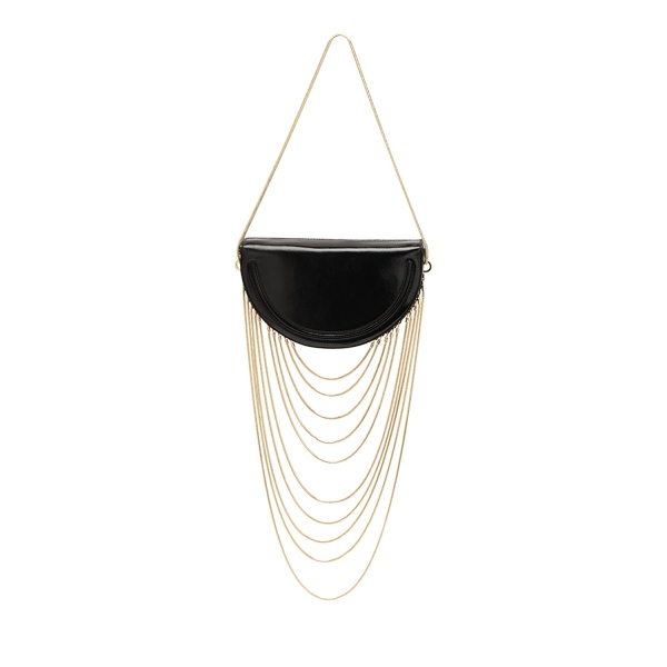BY FAR Chime - By Far Black - 90s Minimalist Leather Bag at Luxury Shoes 