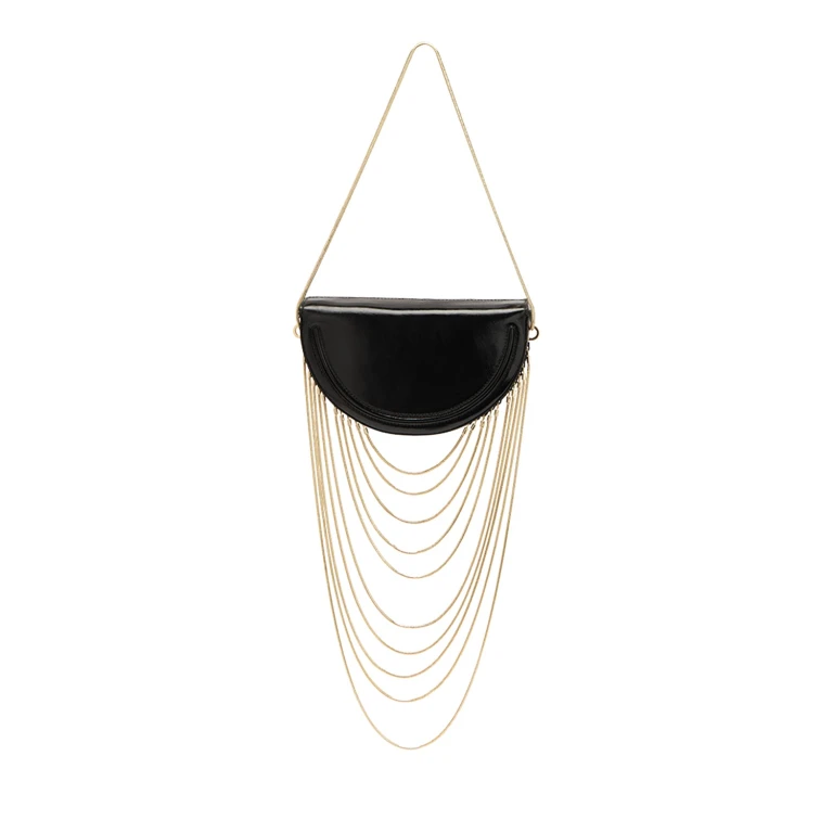 BY FAR Chime - By Far Black - 90s Minimalist Leather Bag at Luxury Shoes 
