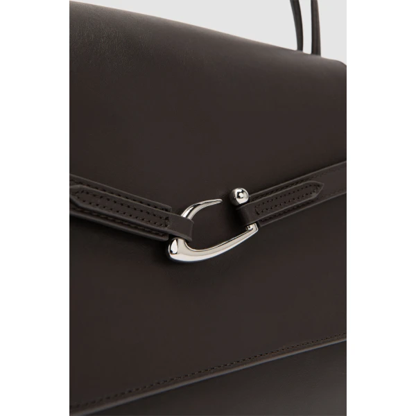 BY FAR Cora - By Far Brown - 90s Minimalist Leather Bag at Luxury Shoes 