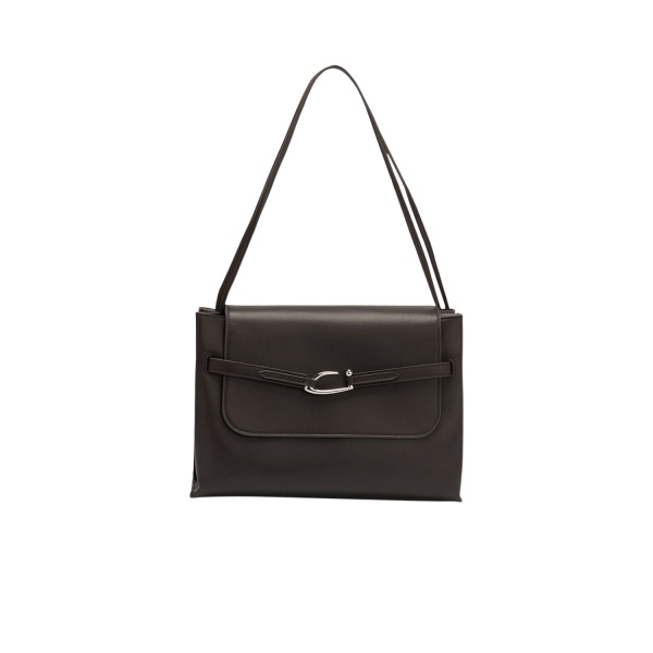 BY FAR Cora - By Far Brown - 90s Minimalist Leather Bag at Luxury Shoes 