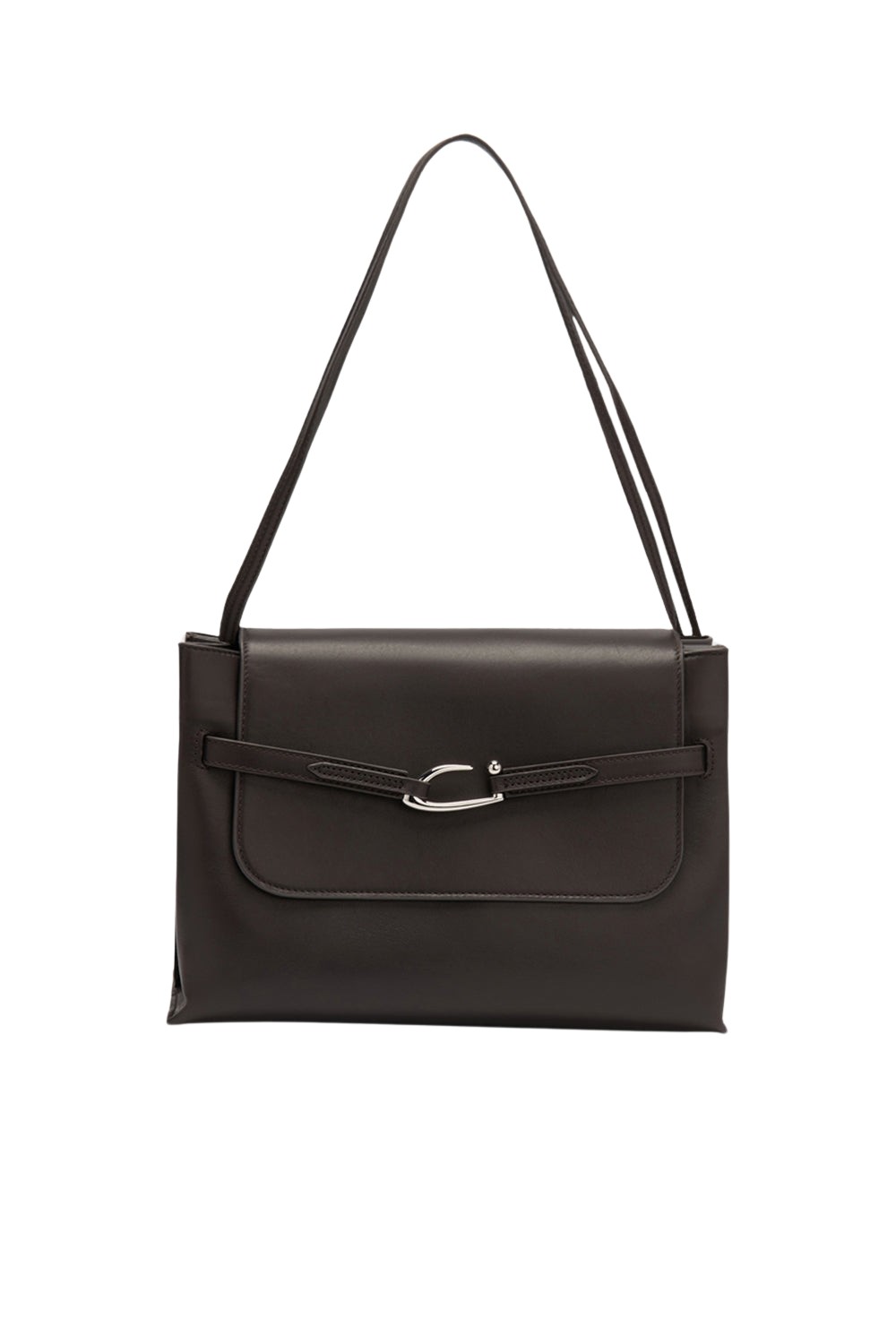 BY FAR Cora - By Far Brown - 90s Minimalist Leather Bag at Luxury Shoes 