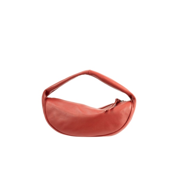 BY FAR Cush - By Far Red - 90s Minimalist Leather Bag at Luxury Shoes 
