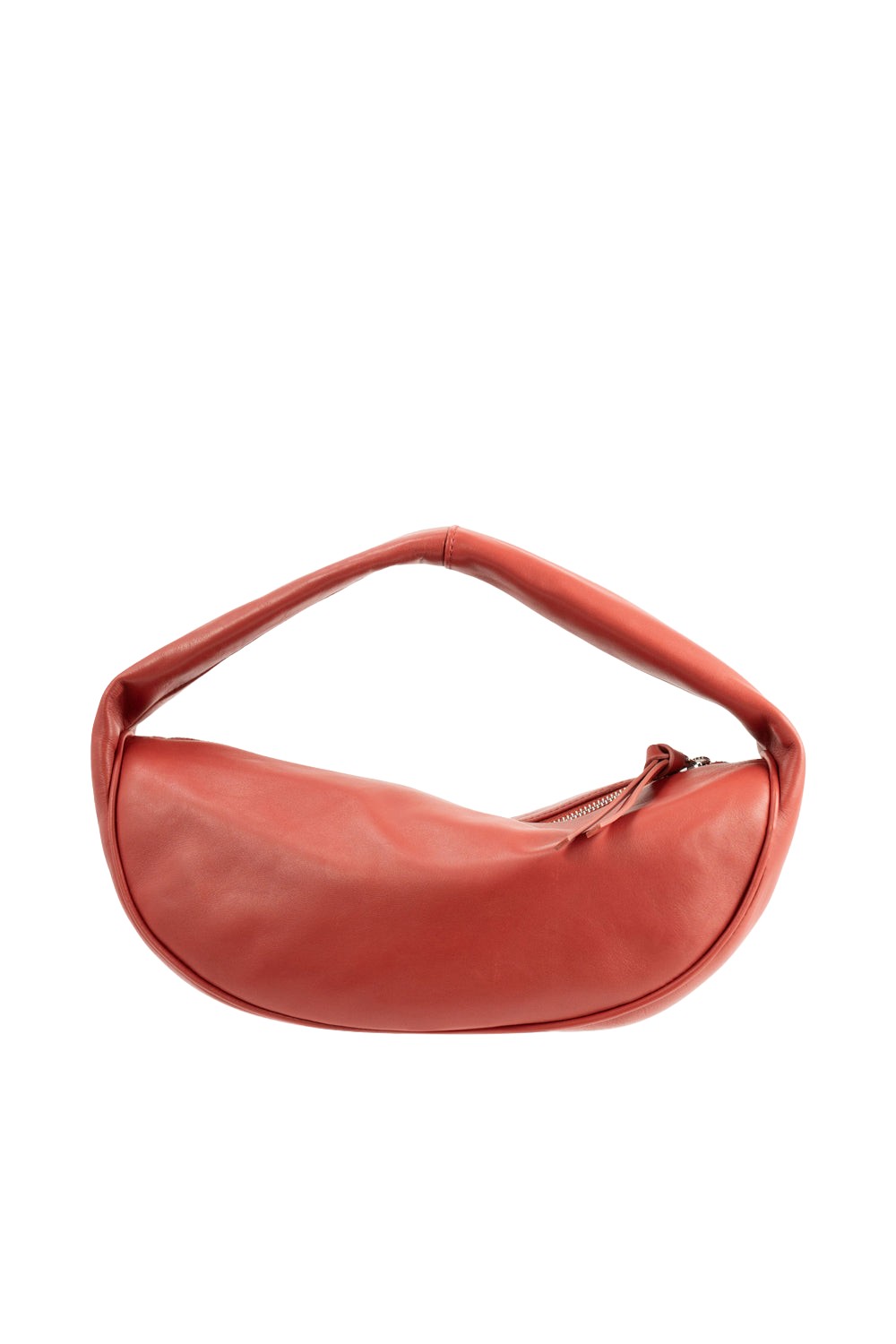 BY FAR Cush - By Far Red - 90s Minimalist Leather Bag at Luxury Shoes 