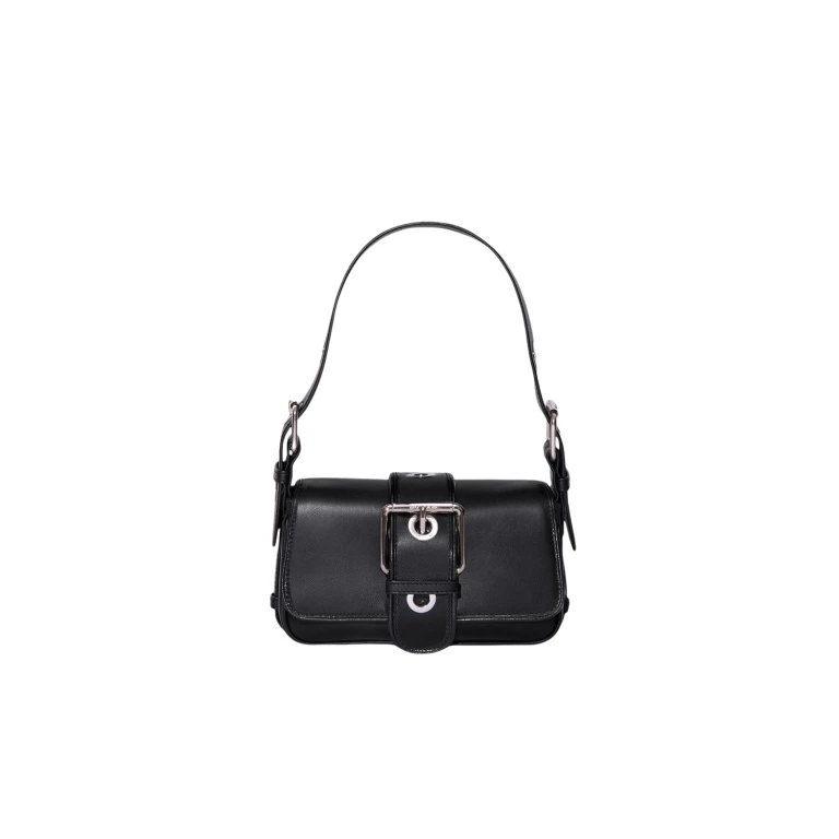 BY FAR Eloise - By Far Black - 90s Minimalist Leather Bag at Luxury Shoes 