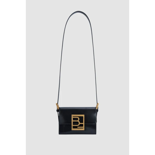 BY FAR Fran - By Far Black - 90s Minimalist Leather Bag at Luxury Shoes 