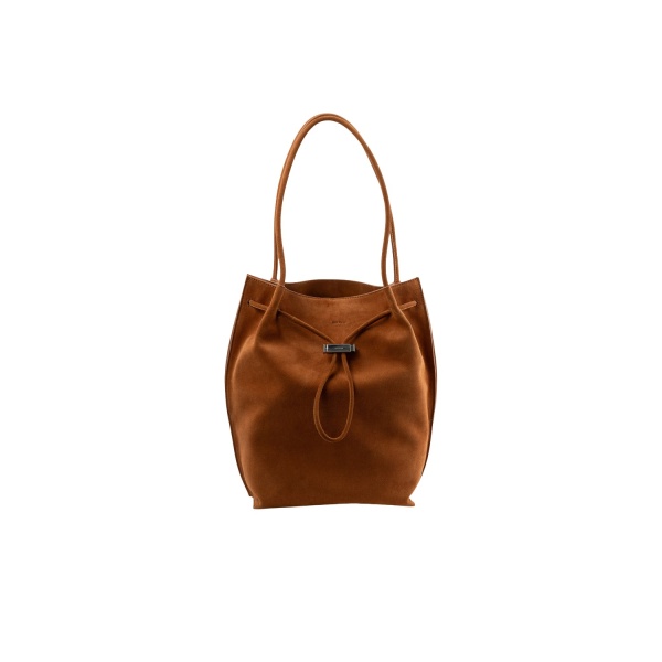 BY FAR Kayla - By Far Brown - 90s Minimalist Leather Bag at Luxury Shoes 