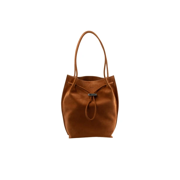 BY FAR Kayla - By Far Brown - 90s Minimalist Leather Bag at Luxury Shoes 