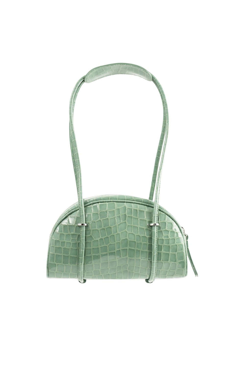 BY FAR Kimberly Bowler - By Far Green - 90s Minimalist Leather Bag at Luxury Shoes 