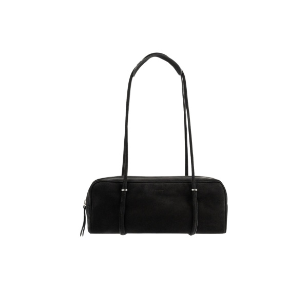 BY FAR Kimberly - By Far Black - 90s Minimalist Leather Bag at Luxury Shoes 