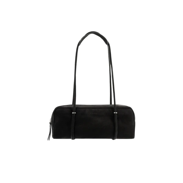 BY FAR Kimberly - By Far Black - 90s Minimalist Leather Bag at Luxury Shoes 