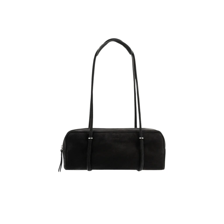 BY FAR Kimberly - By Far Black - 90s Minimalist Leather Bag at Luxury Shoes 