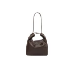 BY FAR Maxi Bea - By Far Brown - 90s Minimalist Leather Bag at Luxury Shoes 