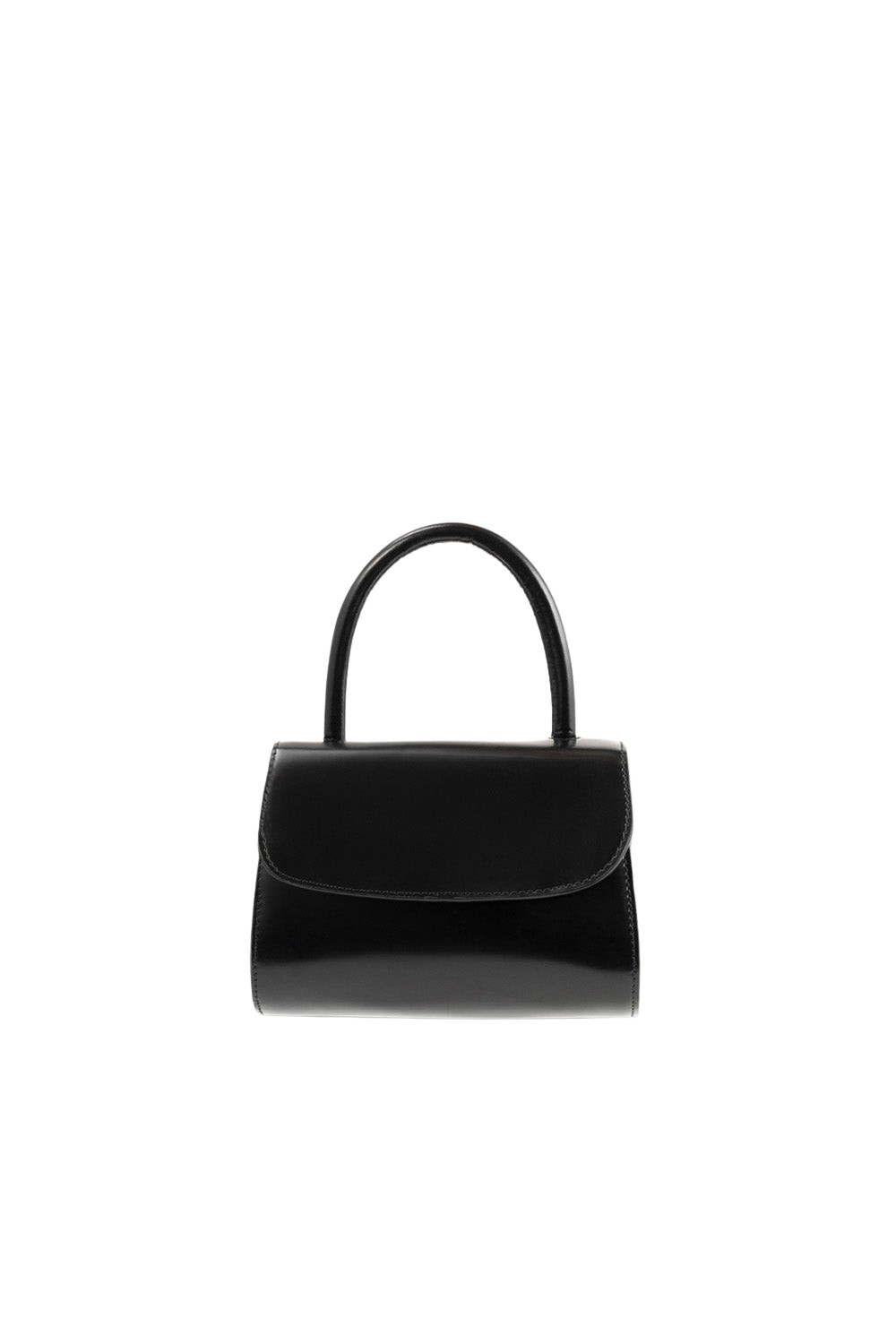 BY FAR Mini 2.0 - By Far Black - 90s Minimalist Leather Bag at Luxury Shoes 