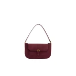 BY FAR Miranda - By Far Red - 90s Minimalist Leather Bag at Luxury Shoes 