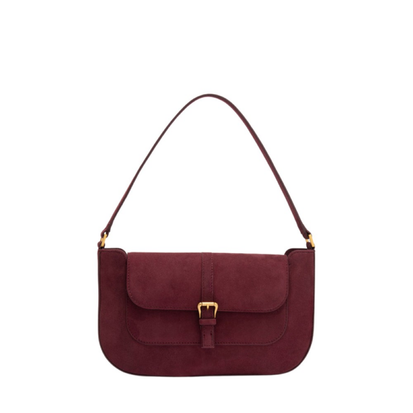 By Far Miranda Summer Tan Semi Patent Leather Shoulder Bag