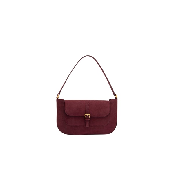BY FAR Miranda - By Far Red - 90s Minimalist Leather Bag at Luxury Shoes 