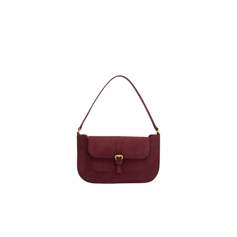 BY FAR Miranda - By Far Red - 90s Minimalist Leather Bag at Luxury Shoes 