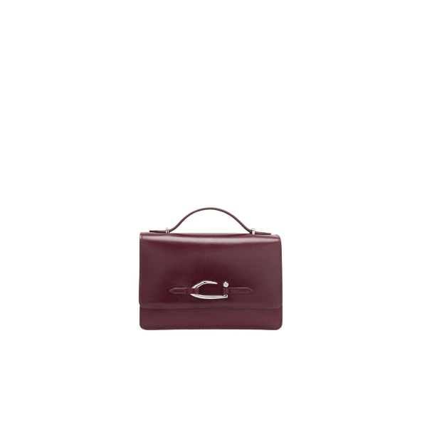 BY FAR Nara - By Far Red - 90s Minimalist Leather Bag at Luxury Shoes 
