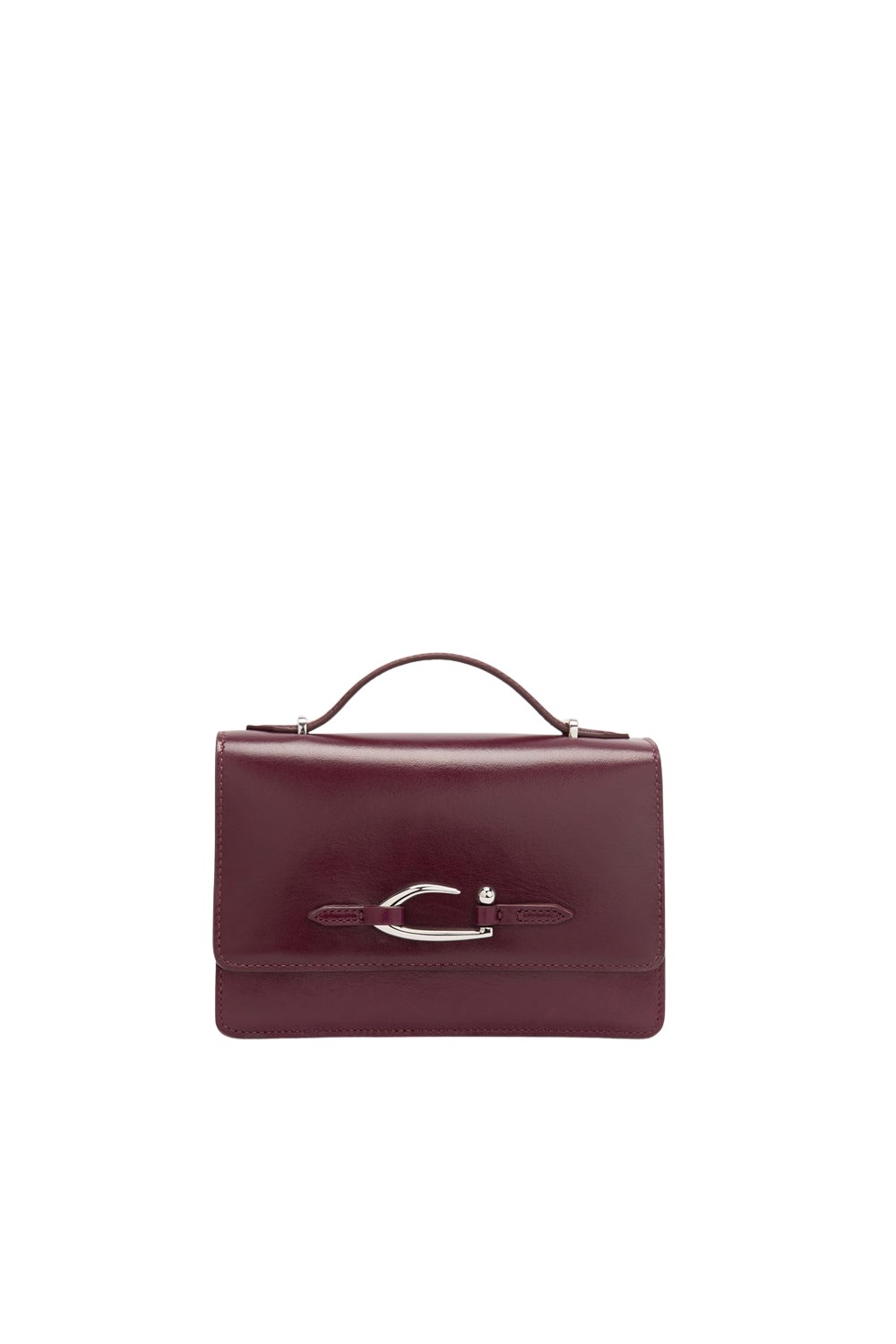 BY FAR Nara - By Far Red - 90s Minimalist Leather Bag at Luxury Shoes 
