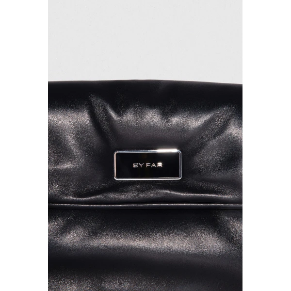 BY FAR Puffy Tilda - By Far Black - 90s Minimalist Leather Bag at Luxury Shoes 