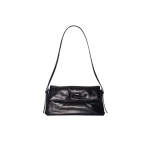BY FAR Puffy Tilda - By Far Black - 90s Minimalist Leather Bag at Luxury Shoes 