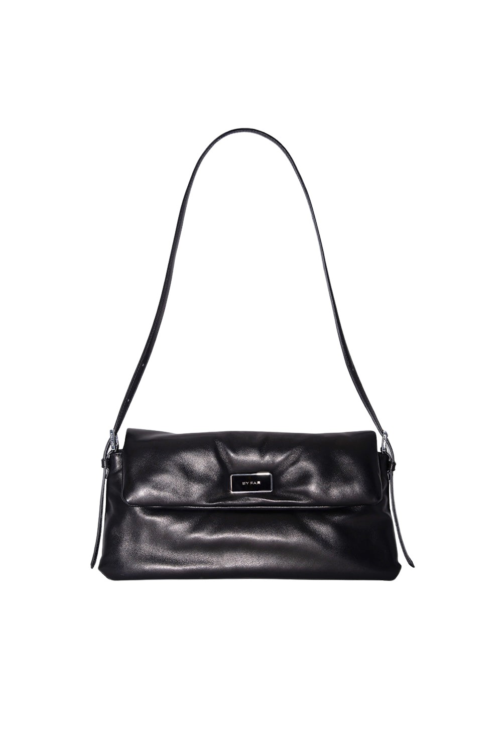 BY FAR Puffy Tilda - By Far Black - 90s Minimalist Leather Bag at Luxury Shoes 
