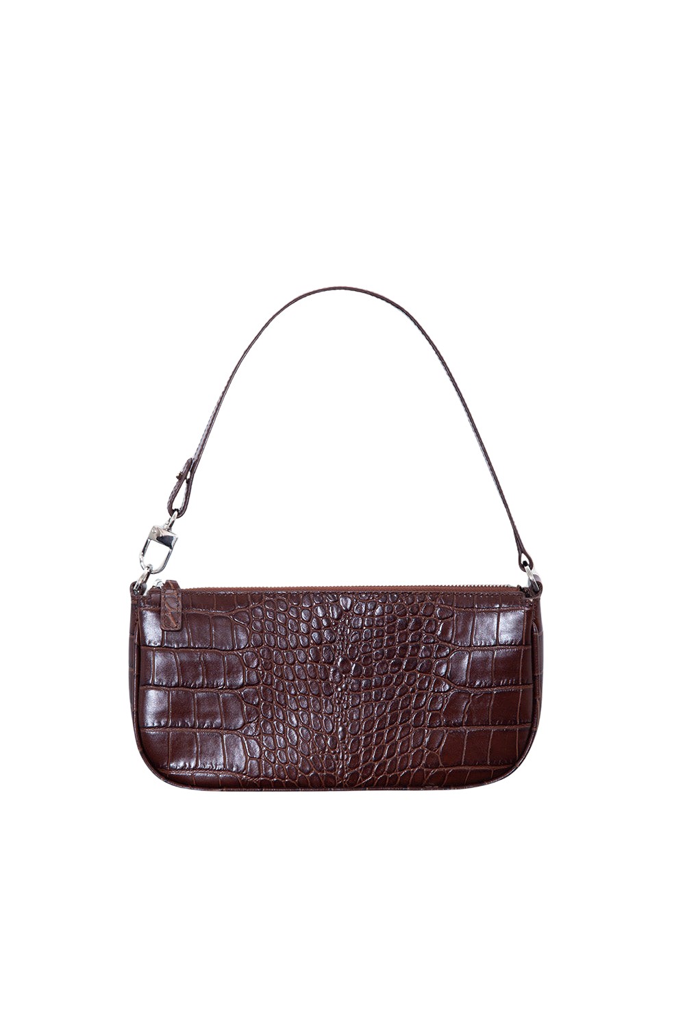 BY FAR Rachel - By Far Brown - 90s Minimalist Leather Bag at Luxury Shoes 