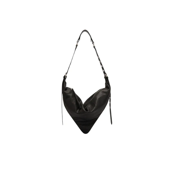 BY FAR Trayana - By Far Black - 90s Minimalist Leather Bag at Luxury Shoes 
