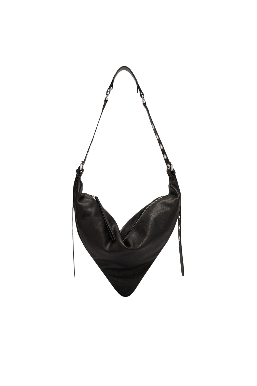 BY FAR Trayana - By Far Black - 90s Minimalist Leather Bag at Luxury Shoes 