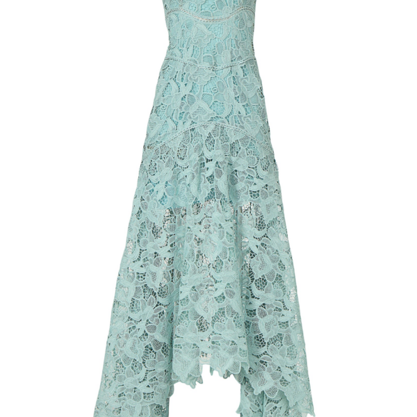 Costarellos Janica Guipure Lace Gown