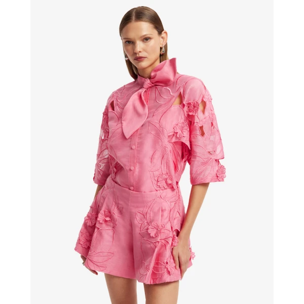 Leo Lin Abby Appliqué Shorts - Leo Lin Dress - Australian Luxury Fashion - Shop at Luxury Shoes 