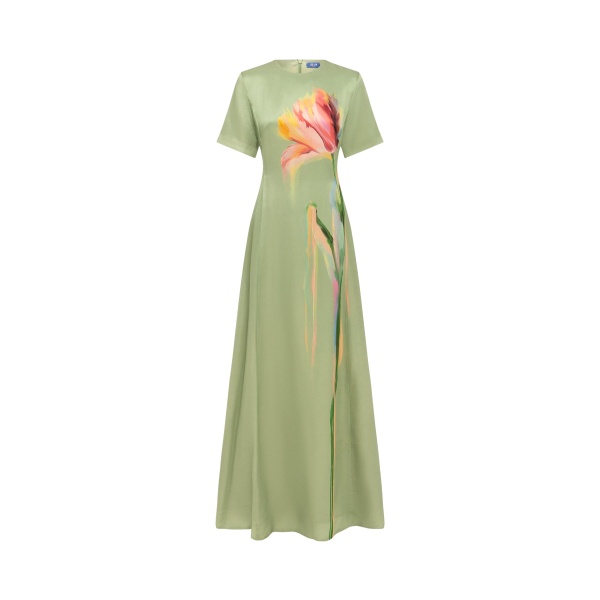 Leo Lin Alice Short Sleeve Maxi Dress - Leo Lin Dress - Australian Luxury Fashion - Shop at Luxury Shoes 