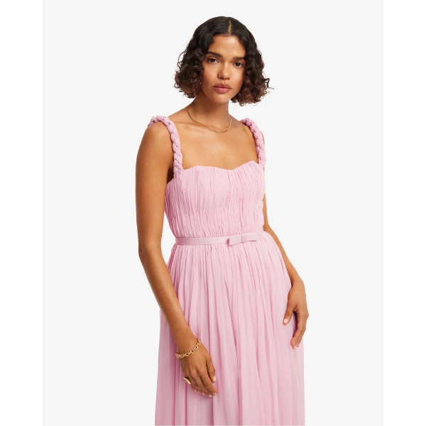 Leo Lin Angelina Ruffled Floor Length Dress - Leo Lin Dress - Australian Luxury Fashion - Shop at Luxury Shoes 