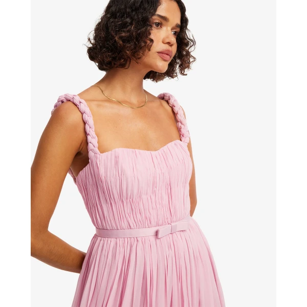 Leo Lin Angelina Ruffled Floor Length Dress - Leo Lin Dress - Australian Luxury Fashion - Shop at Luxury Shoes 