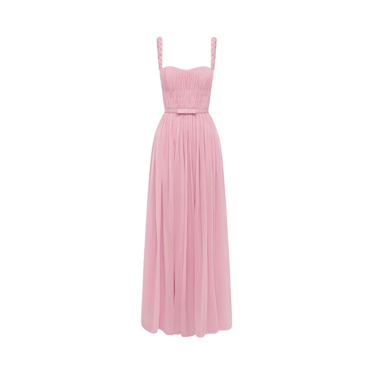 Leo Lin Angelina Ruffled Floor Length Dress - Leo Lin Dress - Australian Luxury Fashion - Shop at Luxury Shoes 