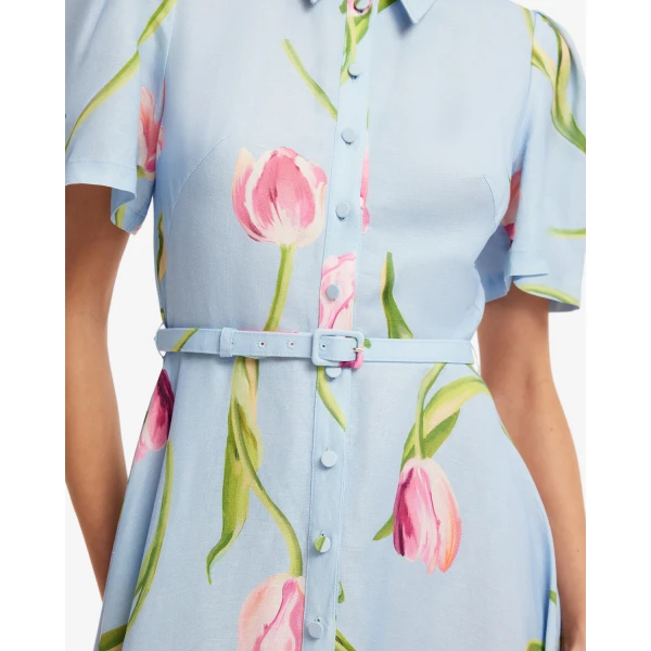 Leo Lin Becca Short Sleeve Midi Dress - Leo Lin Dress - Australian Luxury Fashion - Shop at Luxury Shoes 