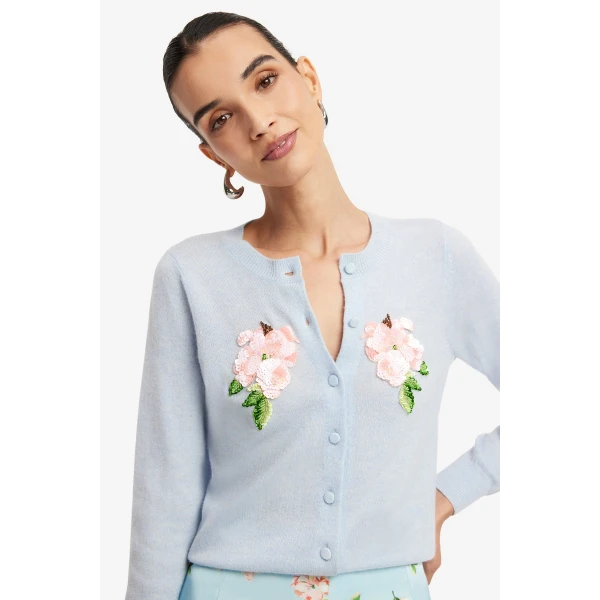 Leo Lin Claire Embellished Knit Cardigan - Leo Lin Dress - Australian Luxury Fashion - Shop at Luxury Shoes 