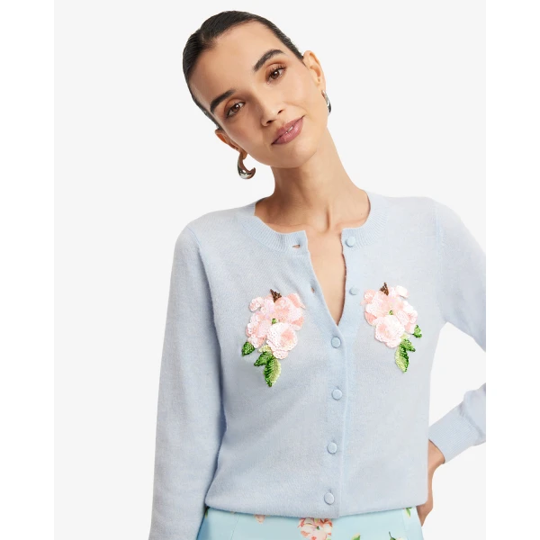 Leo Lin Claire Embellished Knit Cardigan - Leo Lin Dress - Australian Luxury Fashion - Shop at Luxury Shoes 