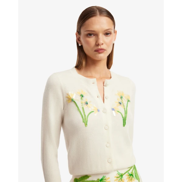Leo Lin Claire Embellished Knit Cardigan - Leo Lin Dress - Australian Luxury Fashion - Shop at Luxury Shoes 