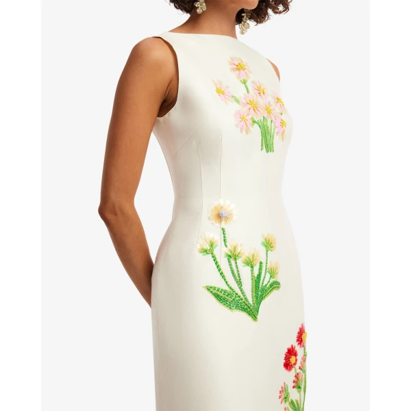 Leo Lin Eleanor Embellished Wool Midi Dress - Leo Lin Dress - Australian Luxury Fashion - Shop at Luxury Shoes 