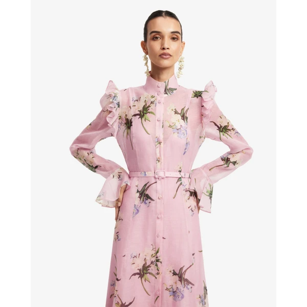 Leo Lin Katrina Butterfly Sleeve Midi Dress - Leo Lin Dress - Australian Luxury Fashion - Shop at Luxury Shoes 