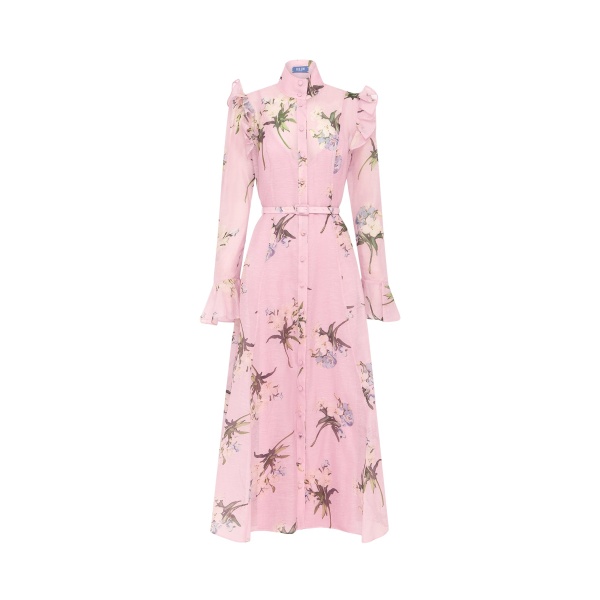 Leo Lin Katrina Butterfly Sleeve Midi Dress - Leo Lin Dress - Australian Luxury Fashion - Shop at Luxury Shoes 