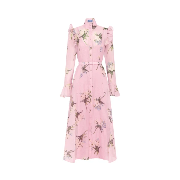 Leo Lin Katrina Butterfly Sleeve Midi Dress - Leo Lin Dress - Australian Luxury Fashion - Shop at Luxury Shoes 