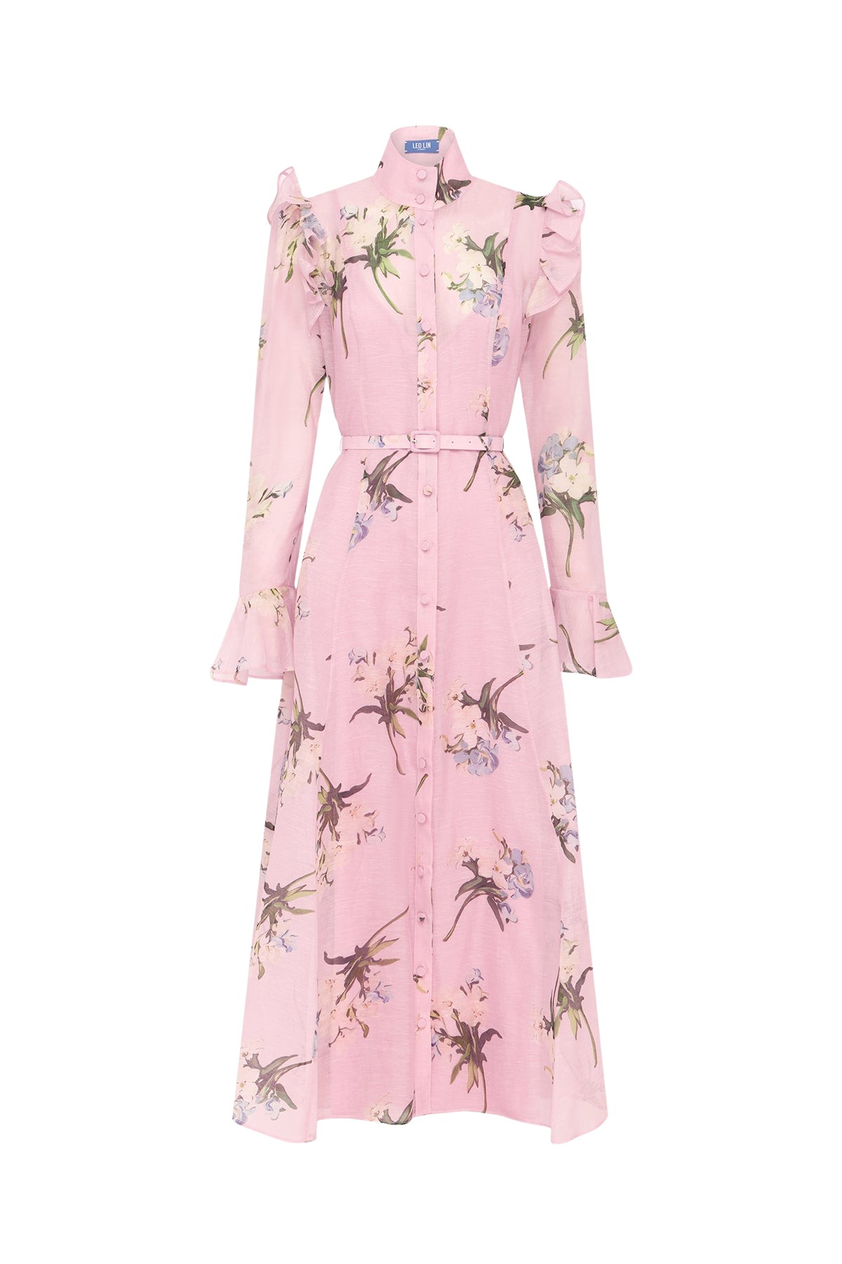 Leo Lin Katrina Butterfly Sleeve Midi Dress
