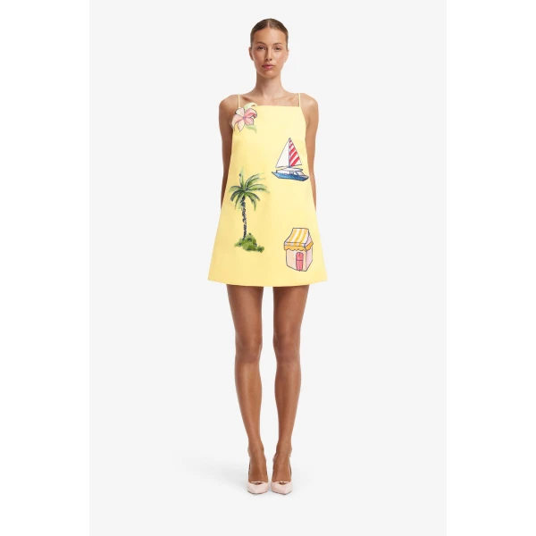 Leo Lin Leia Embroidered Mini Dress - Leo Lin Dress - Australian Luxury Fashion - Shop at Luxury Shoes 