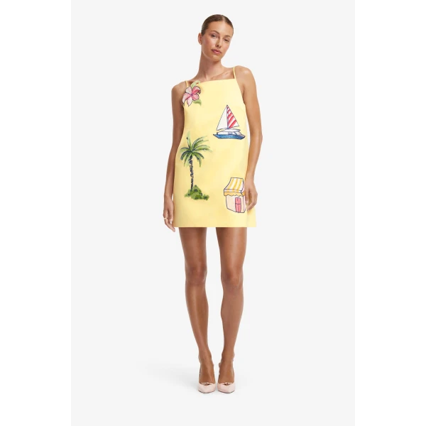 Leo Lin Leia Embroidered Mini Dress - Leo Lin Dress - Australian Luxury Fashion - Shop at Luxury Shoes 