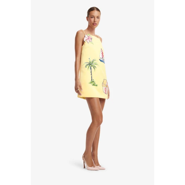 Leo Lin Leia Embroidered Mini Dress - Leo Lin Dress - Australian Luxury Fashion - Shop at Luxury Shoes 